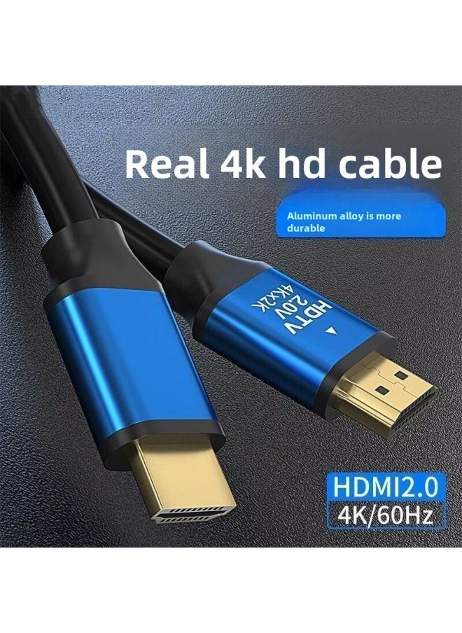 ماركة غير محددة كابل Hdmi HD 2.0 كابل Hdmi جهاز فك التشفير 4K HD كابل تلفزيون كابل بيانات Hdmi HD - اللون: [4K] سبائك الألومنيوم HD طول الخط: 1.5 متر  - Image 2