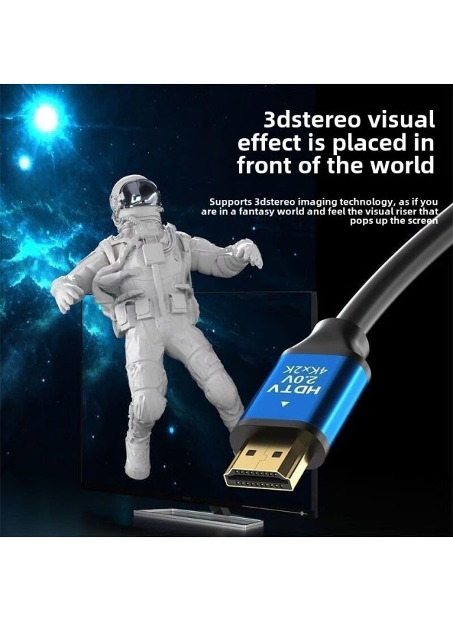 ماركة غير محددة كابل Hdmi HD 2.0 كابل Hdmi جهاز فك التشفير 4K HD كابل تلفزيون كابل بيانات Hdmi HD - اللون: [4K] سبائك الألومنيوم HD طول الخط: 1.5 متر  - Image 5