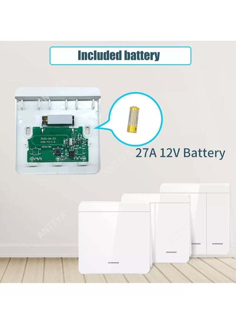 Generic - Touch Light Switch Wireless Remote Control 433MHz AC 85V-250V 10A Receiver 86 Wall Panel For Smart Home Ceiling Lamp LED - Image 1