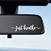 CRASHOT 3 Pcs Just Breathe Car Rearview Mirror Stickers Inspirational Rearview Mirror Stickers Motivational White Vinyl Decals Auto Exterior Interior Mirror Accessories for Women - Image 2