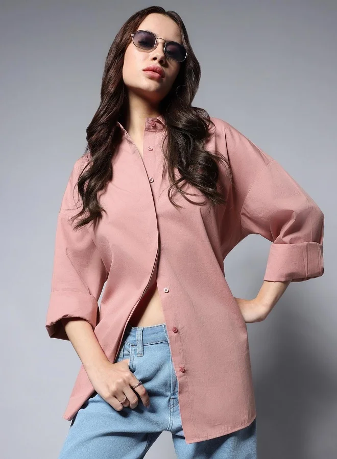 HIGH STAR Women Pink Shirts