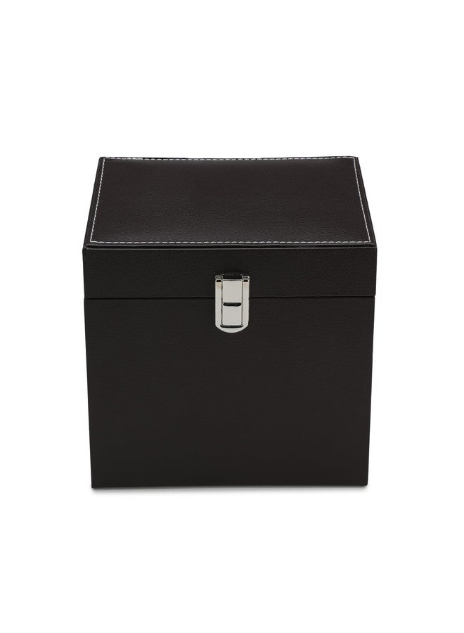 Fonsie® Brown Belt Organizer Rack Box for Wardrobe, Closet, Drawer Storage organizing Belts Holder Faux Leather 3 Slot. - Image 4
