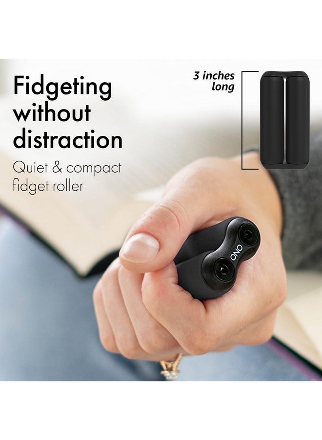 ONO Roller - Handheld Fidget Toy for Adults | Help Relieve Stress, Anxiety, Tension | Promotes Focus, Clarity | Compact, Portable Design (Junior Size/ABS Plastic, Black) - Image 2