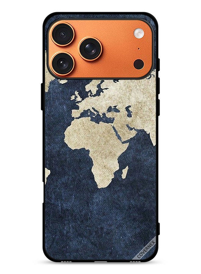 Covernex Apple iPhone 17 Pro Max Protective Case Cover Map On Jeans Pattern - Image 1