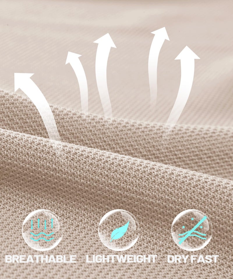 MAGCOMSEN Polo Shirts for Men Long Sleeve Military Shirt Outdoor Polo Shirt Golf Polo Shirt Quick Dry Shirt Men Casual Shirt Khaki - Image 2