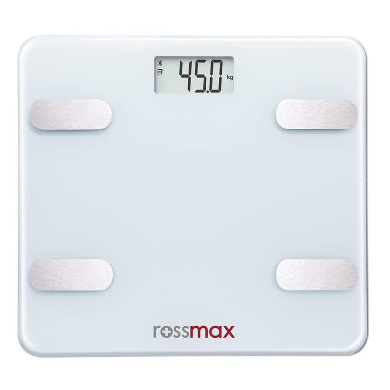 Rossmax WF262BT Swiss Design Smart Body Fat Monitor Scale - Bluetooth Digital BMI Weight Scale with Body Fat Analyzer & Composition Monitor - App-Enabled Body Weight Scale - Image 1