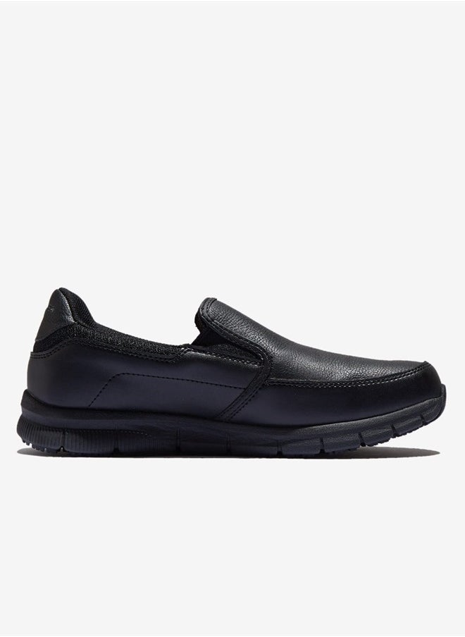 SKECHERS Men's Nampa-Groton Food Service Shoe, Black, 7.5  - Image 1