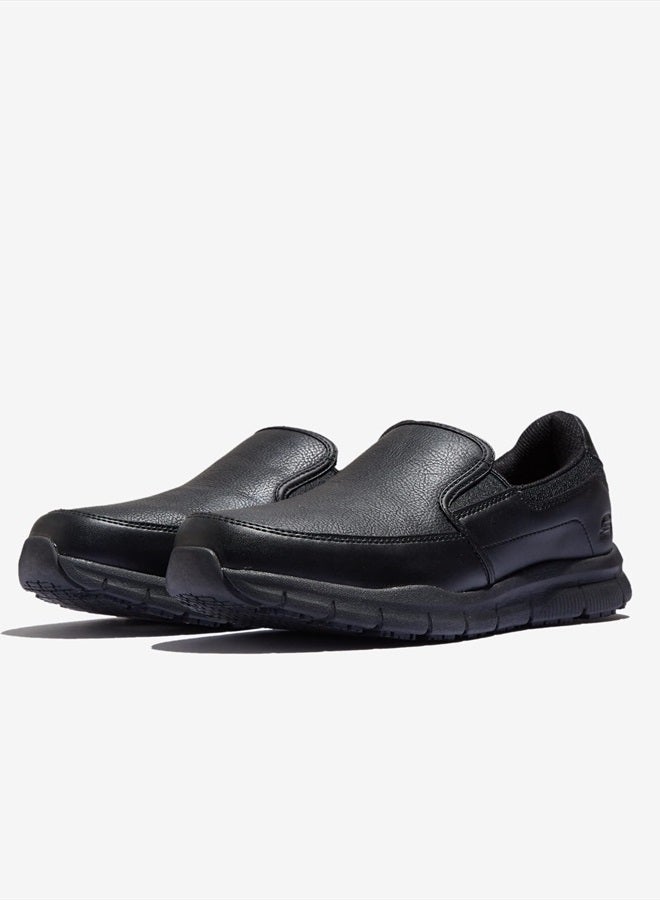 SKECHERS Men's Nampa-Groton Food Service Shoe, Black, 7.5 - Image 3