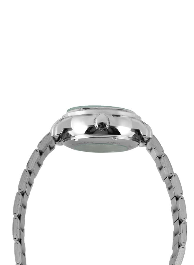 وينر ساعة يد رجالية ميكانيكية أنيقة وعصرية، مزودة بسوار من الجلد والفولاذ المقاوم للصدأ، مقاومة للماء حتى عمق 30 مترًا، تعمل بنظام التعبئة الذاتية. - Image 4