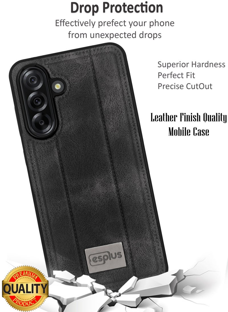 Samsung Galaxy A36 5g Premium Silicone Leather Finish Back Case  | High Quality Silicone Case Cover Designed for Samsung Galaxy A36 5g  | Ultimate Impact Protection ,Shockproof, Anti-Fingerprint , Comfortable feel and Durable back protection Case for Samsung Galaxy A36 5g  - Black - Image 3