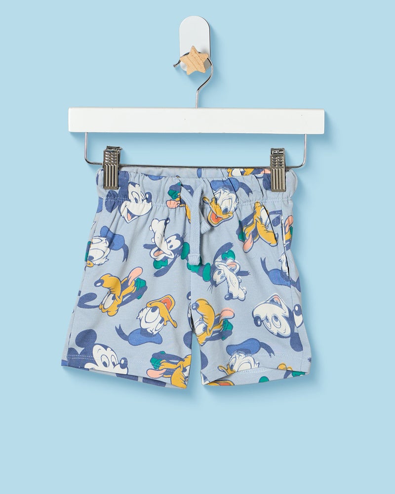 REDTAG Infant Boys Blue Mickey Mouse Print Pyjama Set - Image 3
