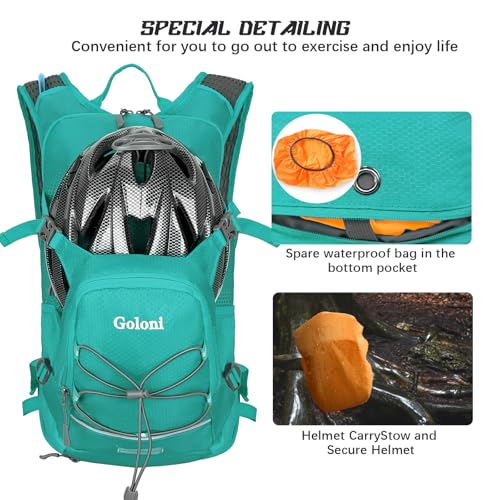 Goloni Hydration Backpack,Lightweight Hiking Backpack with 2L Water Bladder,Insulation Water Backpack for Men Women,Hydration Pack for Biking, Running, Festival,Camping - Image 4