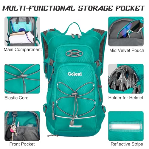 Goloni Hydration Backpack,Lightweight Hiking Backpack with 2L Water Bladder,Insulation Water Backpack for Men Women,Hydration Pack for Biking, Running, Festival,Camping - Image 3