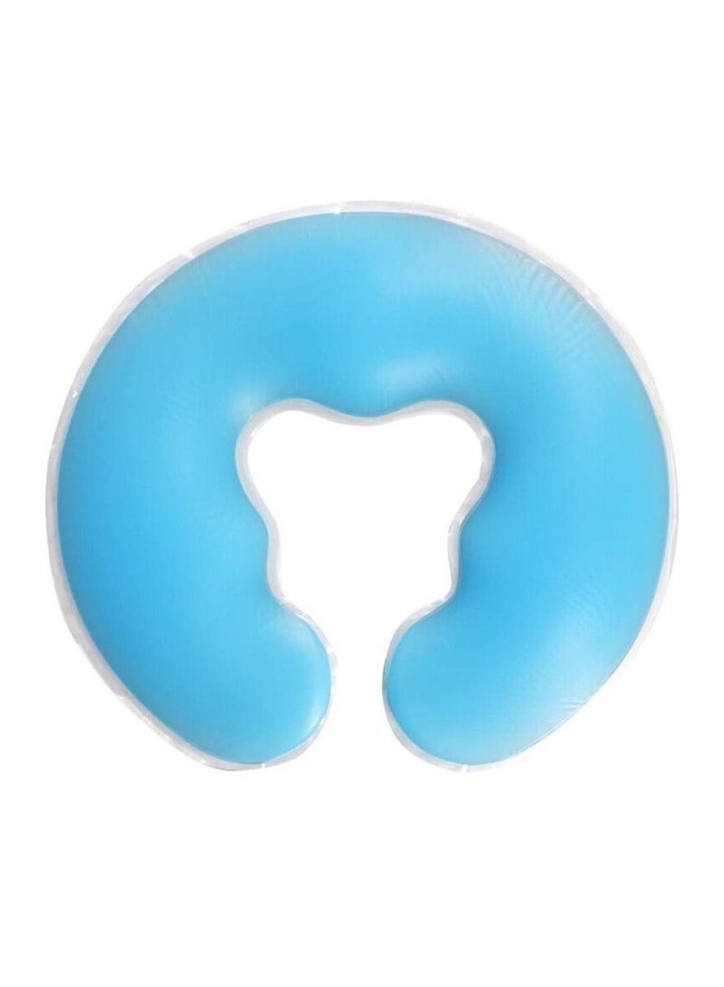 Generic Massage Table Face Cradle Silicone U-shaped Massage Face Pillow Massage Face Rest Cushion for Beauty Massage Spa Salon Blue  - Image 1