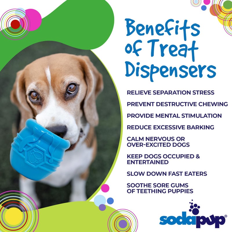SodaPup Honey Pot â€“ Durable Dog Treat Dispenser & Enrichment Toy Made in USA from Non-Toxic, Pet Safe, Food Safe Natural Rubber Material for Mental Stimulation, Problem Chewing, Calming Nerves, & More - Image 4
