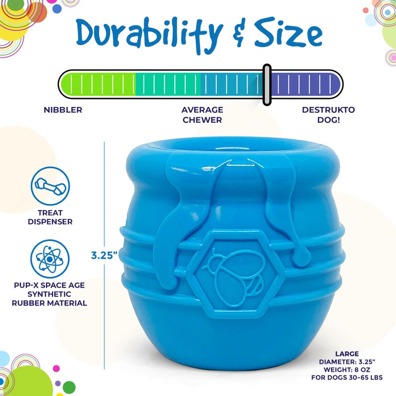 SodaPup Honey Pot â€“ Durable Dog Treat Dispenser & Enrichment Toy Made in USA from Non-Toxic, Pet Safe, Food Safe Natural Rubber Material for Mental Stimulation, Problem Chewing, Calming Nerves, & More - Image 5