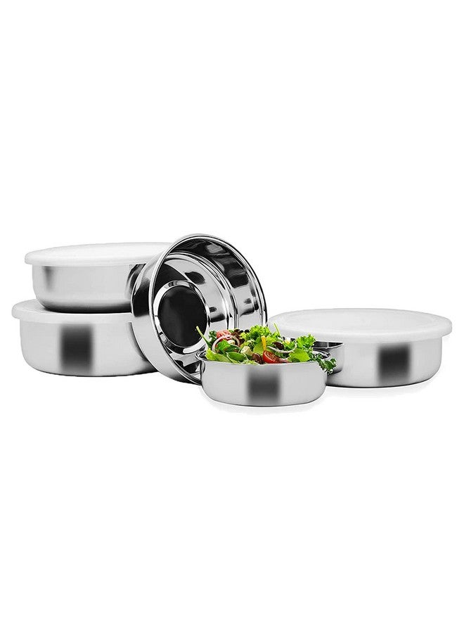 KITCHEN CLUE Stainless Steel Fridge Containers For Kitchen- Pack Of 5 Pcs Steel Storage Boxes With Airtight & Leak Proof Lids- Ideal For Serving & Storing, Blue-Violet - Image 3
