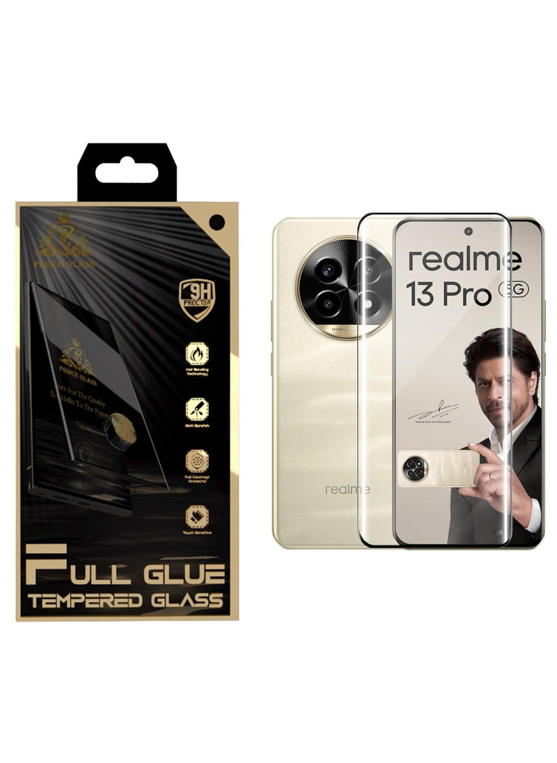 Generic One Minute Prince Glass Screen Protector 2.5D Full Glue Full edge coverage Easy to install and remove for installation of another screen protector Comfortable texture Works well with fingerprint For Realme 13 Pro 5G/Realme 13 Pro Plus 5G  - Image 1