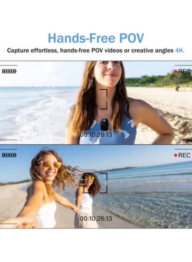 AROAQ Action Camera with 4K 30FPS Video & 20MP Photo WiFi Touchscreen Black - Image 4