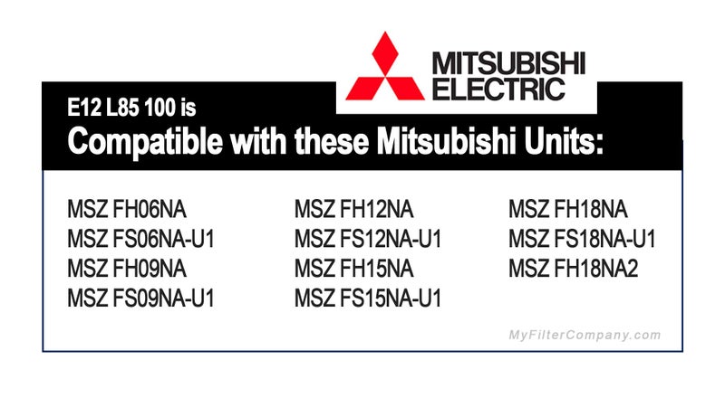 Mitsubishi Electric E12 L85 100 Nano Platinum Mini Split Filter 2-Pack *VERIFY UNIT COMPATIBILITY BEFORE ORDERING* - Image 4