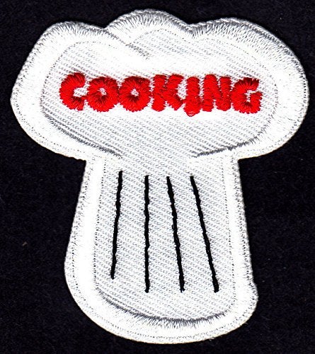 AE "COOKING" CHEF HAT- Iron On Embroidered Applique Patch /Cooking, Baking, Food - Image 5