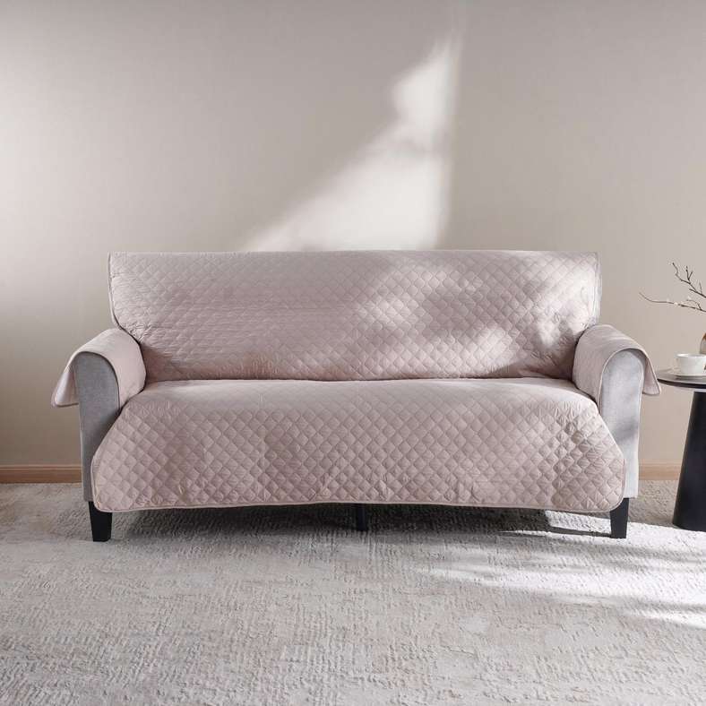 Pan Home حامي أريكة 3 مقاعد بيج للمنزل - Image 1