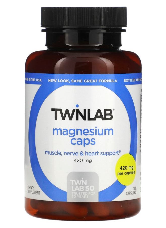 Twinlab - Magnesium Caps 420 mg 100 Capsules - Image 1