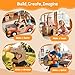 stochastic box Cardboard Construction Kit for Kids 150 Pcs Cardboard Cutter Safe Kids Tool Set for Todder with Storage BoxCreative Educational Toys Gift for Boys and Girls - Image 4