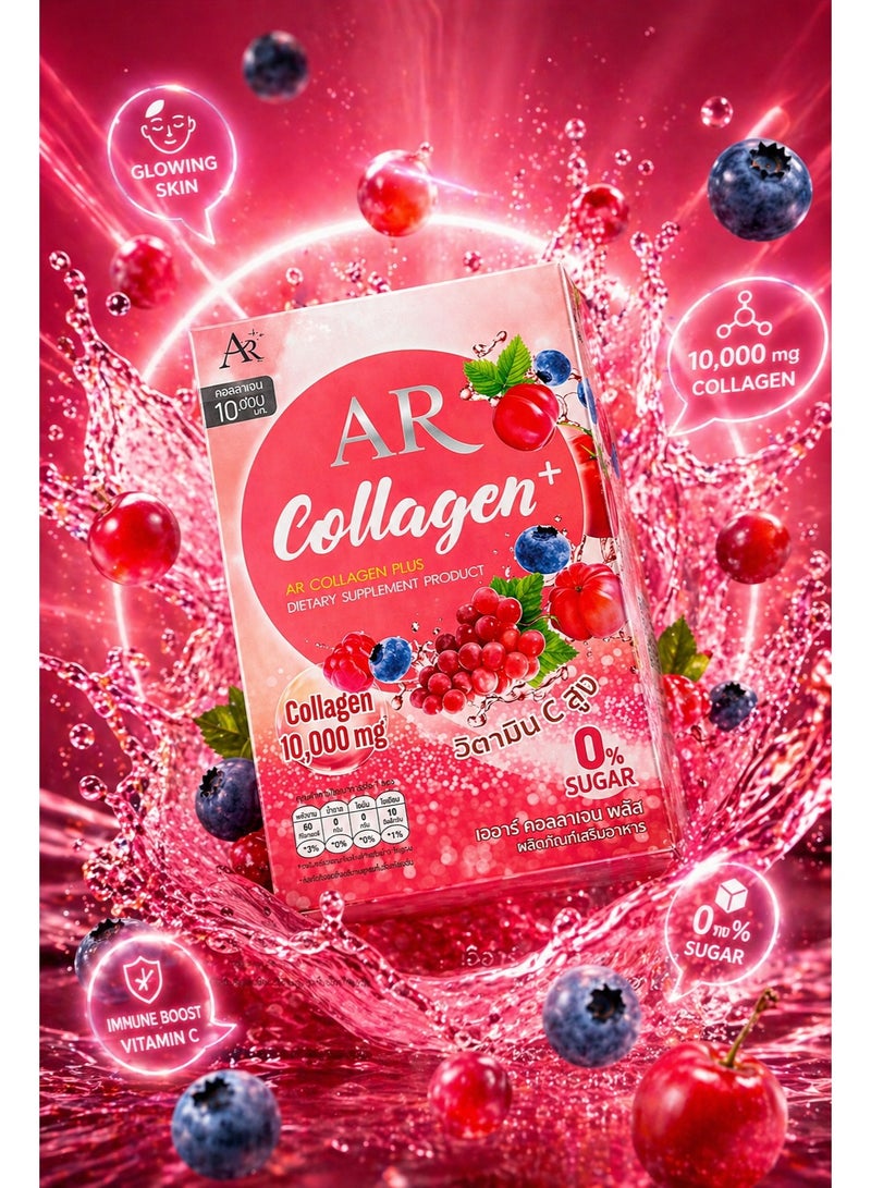 AR Collagen Plus 10000mg Collagen Supplement Drink 10 Sachets Vitamin C Berry Zero Sugar Skin Hydration Glow Support - Image 5