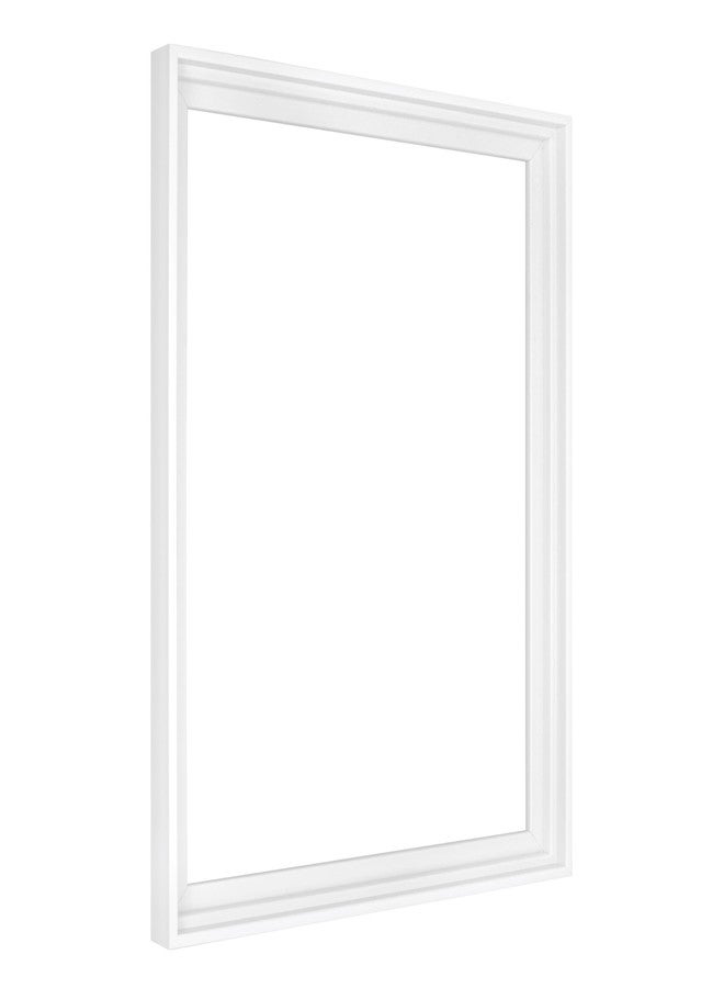 أم سي أس إطار MCS Canvas Float Frames مقاس 16x20، إطار أبيض للوحات القماشية الجاهزة، تعليق جداري رأسي وأفقي كبير مع لاصق للوحات القماشية (عبوة واحدة) - Image 1