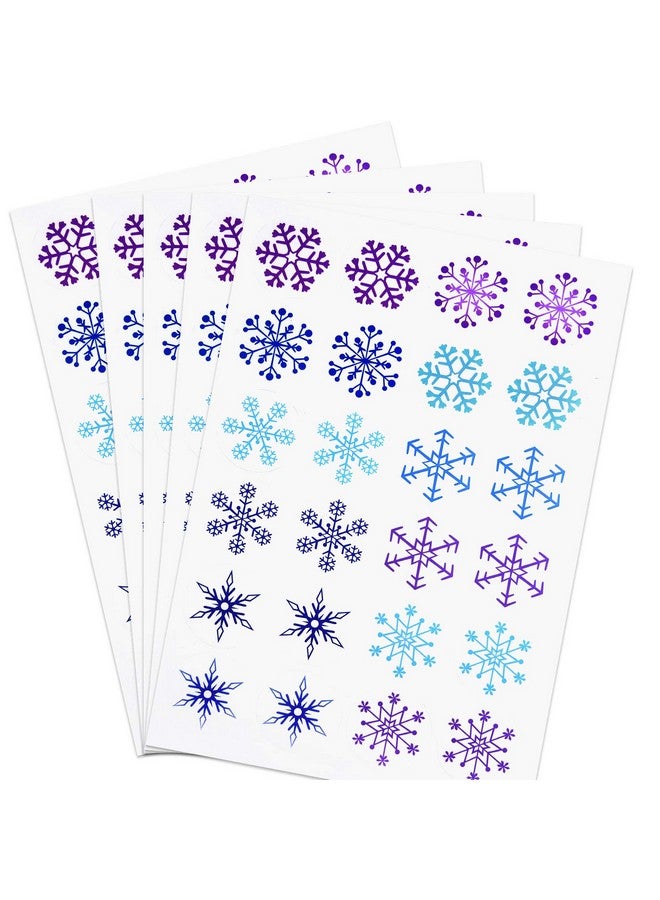 Tuparka 960 Pcs Snowflake Stickers For Frozen Birthday Party Supplies, Christmas Winter Birthday Party Decor Craft Supplies,12 Different Designs - Image 1