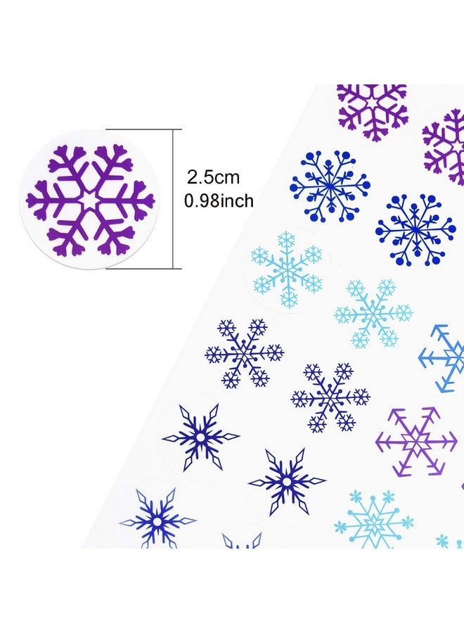 Tuparka 960 Pcs Snowflake Stickers For Frozen Birthday Party Supplies, Christmas Winter Birthday Party Decor Craft Supplies,12 Different Designs - Image 2