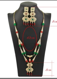 ANUM BY MUNA Luxury Jewelry Set with Green and Red Stones  - Image 2