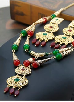 ANUM BY MUNA Luxury Jewelry Set with Green and Red Stones  - Image 3