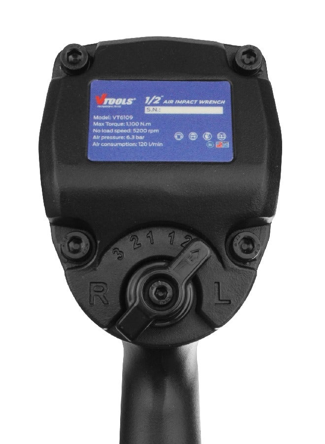 VTOOLS 1/2” Air Impact Wrench with 5200 RPM, Max Torque of 1100 NM - Image 3