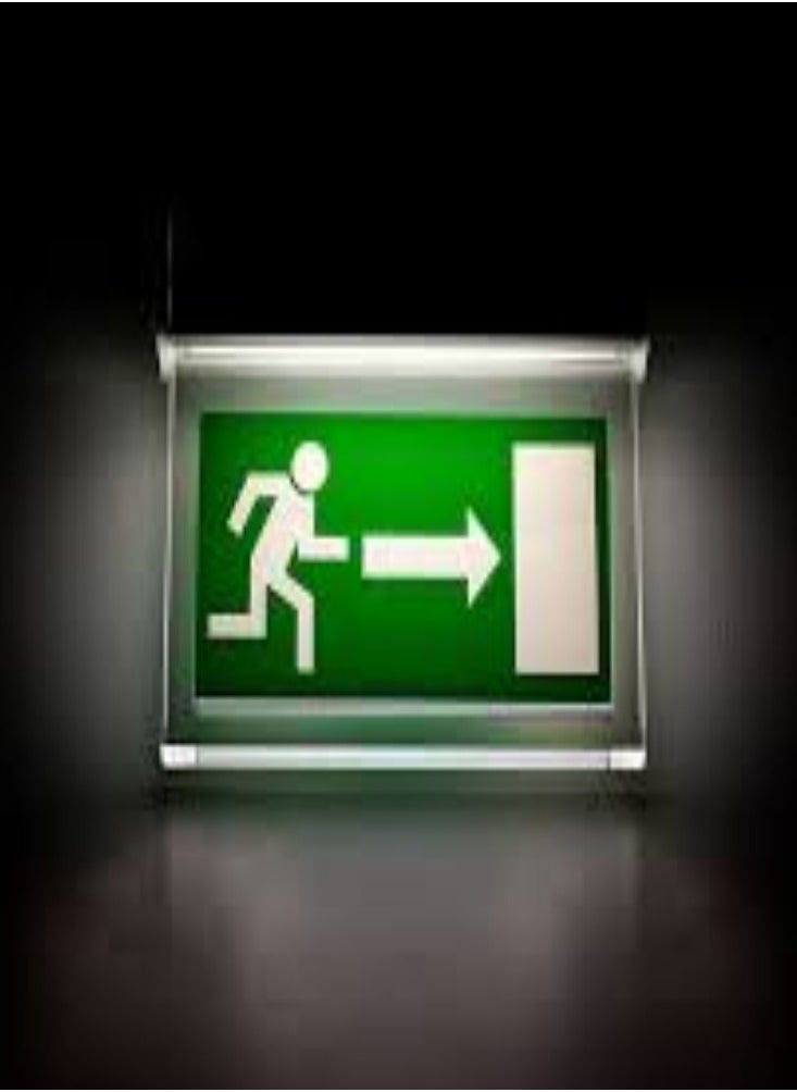 KNP KNP Emergency Exit LED Sign (Right to Door) is an essential safety fixture designed to provide clear directional guidance during emergencies.  - Image 1