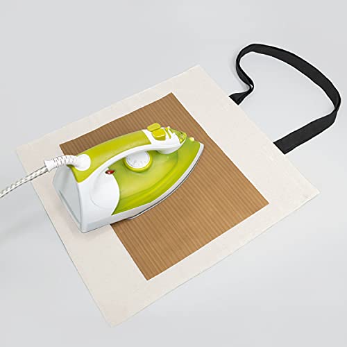 NPBAG 15 Pack 15'' X 16'' Natural Cotton Tote Bags, Lightweight Blank Bulk Cloth bags with 1pc of PTFE Teflon Sheet - Image 4