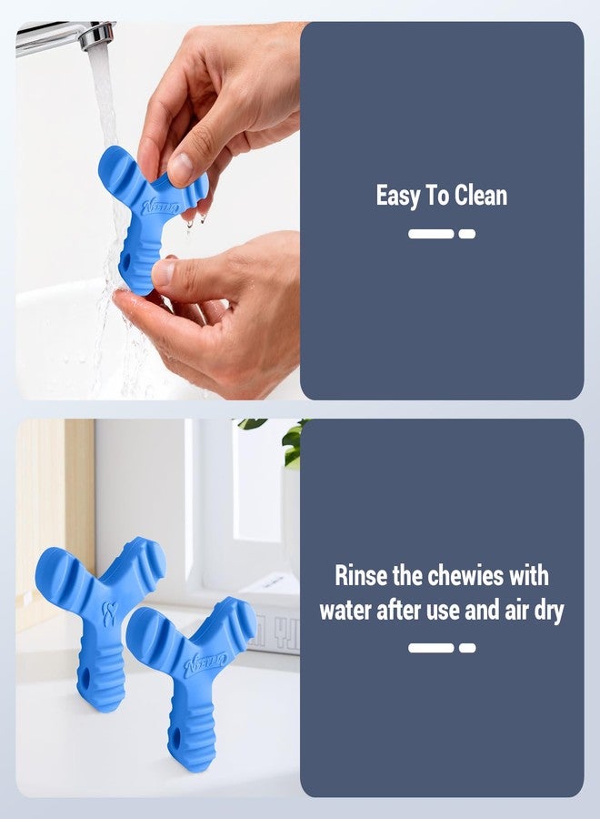 NFETLLD Chewies for Invisalign Aligners, Orthodontic Aligner Chewies Durable Aligner and Retainer Tray Seaters Medical Grade Silicone (Pack of 2) (Blue) - Image 5