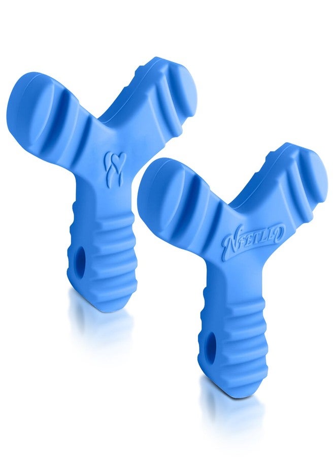 NFETLLD Chewies for Invisalign Aligners, Orthodontic Aligner Chewies Durable Aligner and Retainer Tray Seaters Medical Grade Silicone (Pack of 2) (Blue) - Image 1