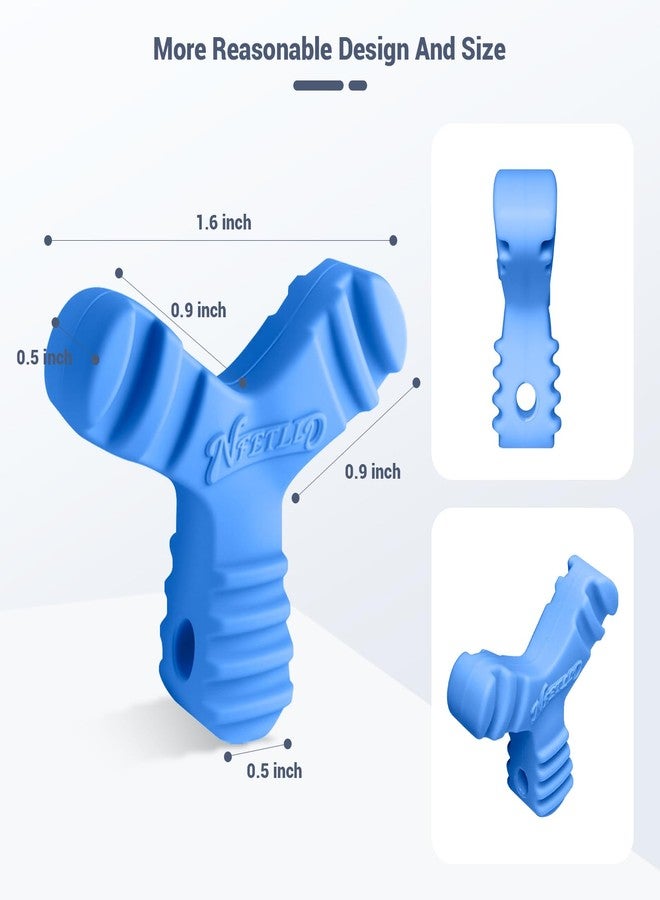 NFETLLD Chewies for Invisalign Aligners, Orthodontic Aligner Chewies Durable Aligner and Retainer Tray Seaters Medical Grade Silicone (Pack of 2) (Blue) - Image 4