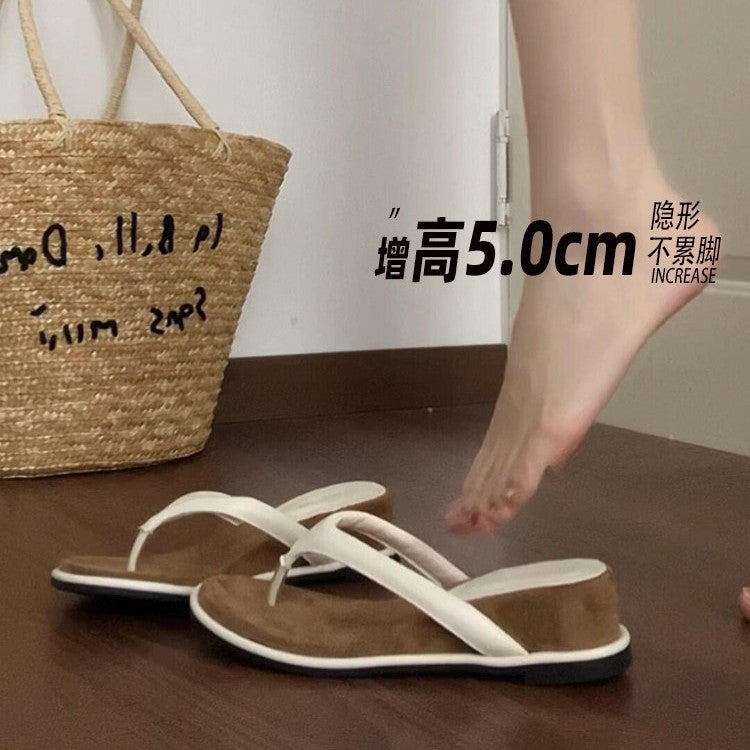 Women's Thick-Soled Non-Slip Flip Flops with Hidden Height Increase - Image 2