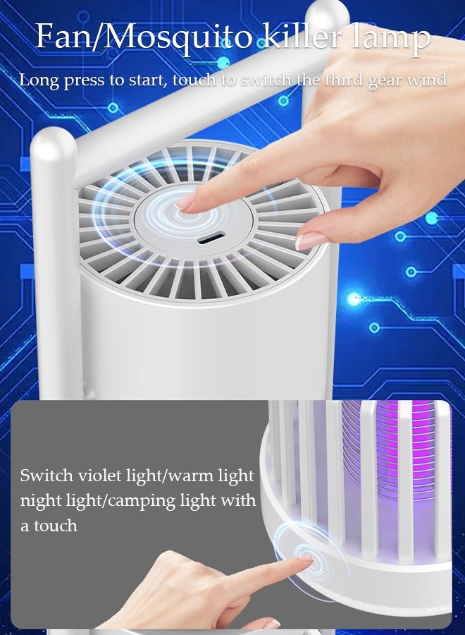 DUNISO Electric Mosquito Killer Lamp with Fan and Light,High Powerful UV Light Mosquito Zapper Killer Pest Control with USB Cable Electric Bug Zapper for Indoor Outdoor Bedroom Gardens Camping - Image 3