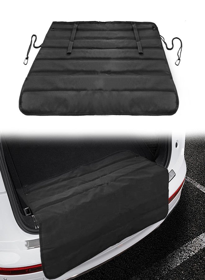 Vrasly Universal Foldable Car Trunk Bumper Guard Mat Rear Bumper Protector, SUV Cargo Liner Floor Mat Liner Floor Mat Prevent Scratches, 31.4 x 25.2 Inch - Image 1