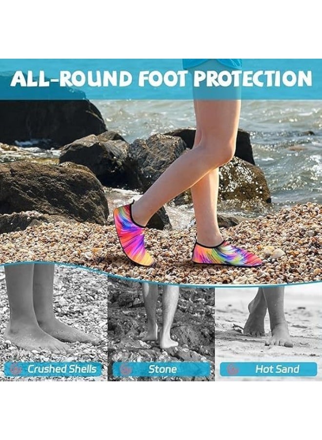 رونق حذاء بحر مائي كاجوال ملون للأطفال مقاس 44-45 – تصميم عملي وخفيف الوزن مثالي للسباحة والغطس والأنشطة والرياضات المائية – يتميز بخامة مرنة وسريعة الجفاف توفر الراحة أثناء الاستخدام داخل الماء وخارجه – نعل مانع للانزلاق لحماية القدمين من الأسطح الرطبة أو الصخور الحادة – مناسب للشاطئ، وحمام السباحة، والرحلات الصيفية – حذاء مائي للأطفال – جوارب سباحة – مستلزمات السباحة – أحذية بحر كاجوال – أحذية سباحة آمنة ومريحة – أدوات الرياضات المائية. - Image 5