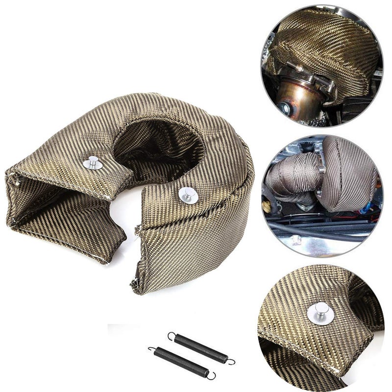ConPus T4 Titanium Turbo Blanket Heat Shield charger Cover Wrap for T4 GT40 GT42 GT45 With Locking Springs