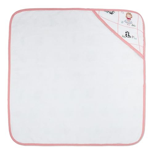 haus & kinder Terry Muslin Hooded Baby Towel | Soft & Absorbent Baby Bath Towel for Newborns & Infants (0–12 Months), 80 X 80 Cm, Red, Gentle On Skin, Quick Dry, Unisex (Scarlet On Adventure) - Image 3