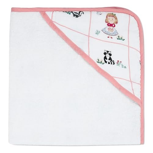 haus & kinder Terry Muslin Hooded Baby Towel | Soft & Absorbent Baby Bath Towel for Newborns & Infants (0–12 Months), 80 X 80 Cm, Red, Gentle On Skin, Quick Dry, Unisex (Scarlet On Adventure) - Image 4