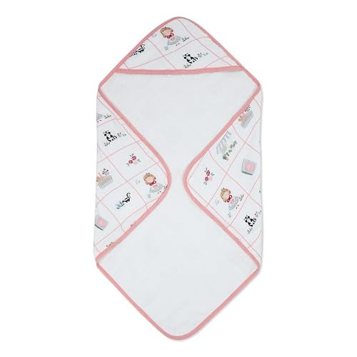 haus & kinder Terry Muslin Hooded Baby Towel | Soft & Absorbent Baby Bath Towel for Newborns & Infants (0–12 Months), 80 X 80 Cm, Red, Gentle On Skin, Quick Dry, Unisex (Scarlet On Adventure) - Image 5