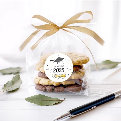 Anwyll Graduation Stickers 2025 - Gold Foil Class of 2025 Stickers 120Pcs 2Inch Graduation Envelope Seal Label Sticker Self-Adhesive Congrats Grad Cap Hat Sticker for Senior College Grad Party Favors - Image 4