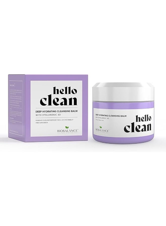 Bio Balance Biobalance Hello Clean Deep Hydrating Cleansing Balm With Hyaluronic 3D, Removes Waterproof Makeup And Sunscreen, 100G - Image 2